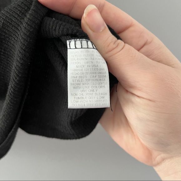 Free People - Black Waffle Knit Tank Top Size XS - Picture 6 of 6